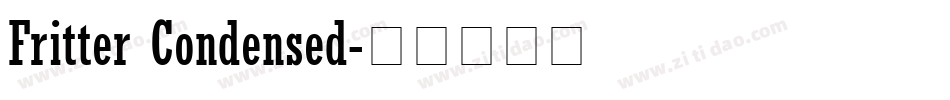 Fritter Condensed字体转换